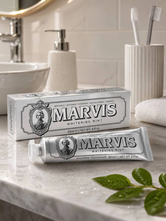 Marvis Whitening Mint — отбеливающая зубная паста с мятой, 85 мл