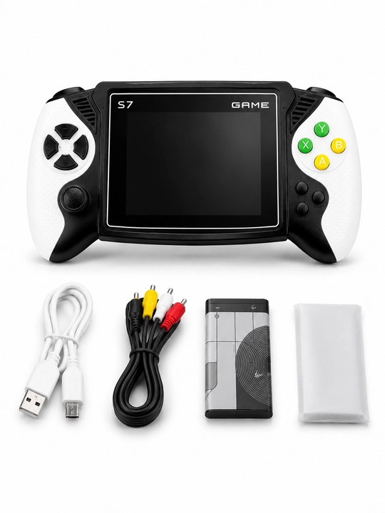 S7 portativ o‘yin konsoli, ekranli, AV ulanish va retro o‘yinlar bilan