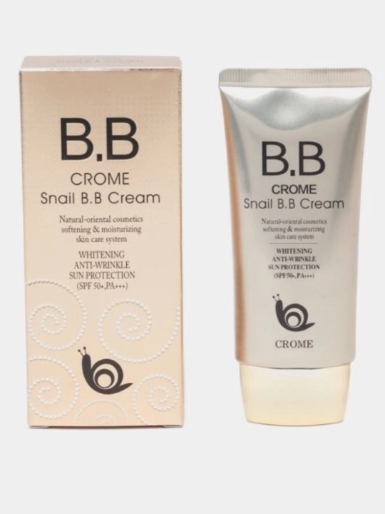 CROME SNAIL BB krem SPF 50, ko'p funksiyali oqartiruvchi tonal krem - 