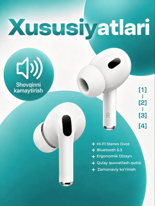 ZEQI T535 TWS sensorli simsiz Bluetooth quloqchinlari