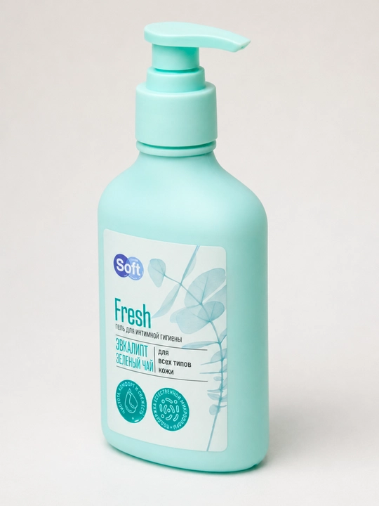 Гель для интимной гигиены Soft Fresh, эвкалипт и зеленый чай, для всех типов кожи, 220 мл