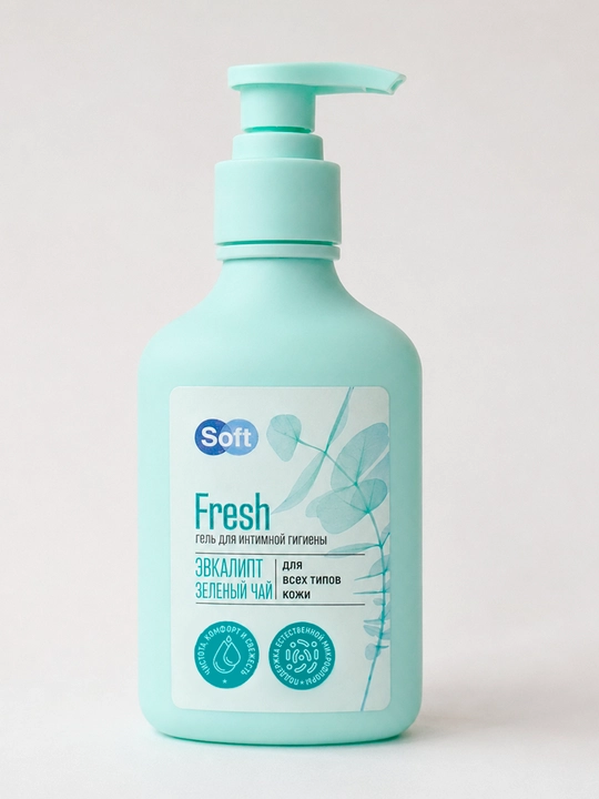 Гель для интимной гигиены Soft Fresh, эвкалипт и зеленый чай, для всех типов кожи, 220 мл