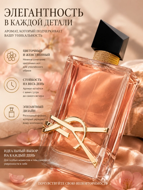 Atir, Yves Saint Laurent Libre, ayollar uchun, lavanda va vanilning shleyfi, duxi 5 ml