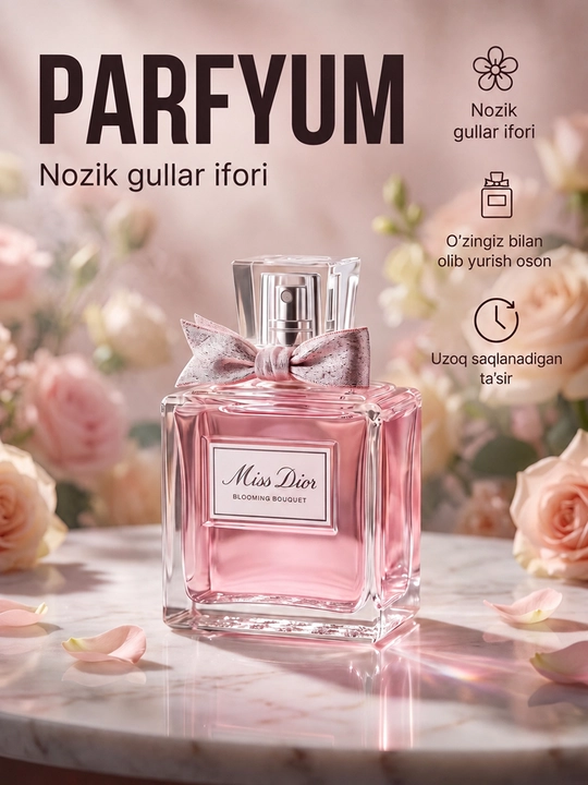 Miss Dior Blooming Bouquet Eau de Toilette — нежный цветочный аромат для женщин