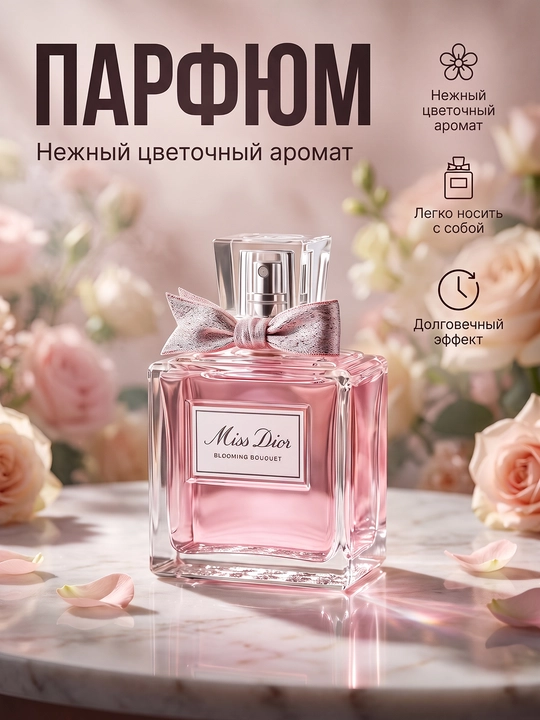 Miss Dior Blooming Bouquet Eau de Toilette — ayollar uchun nozik gulli ifor - 