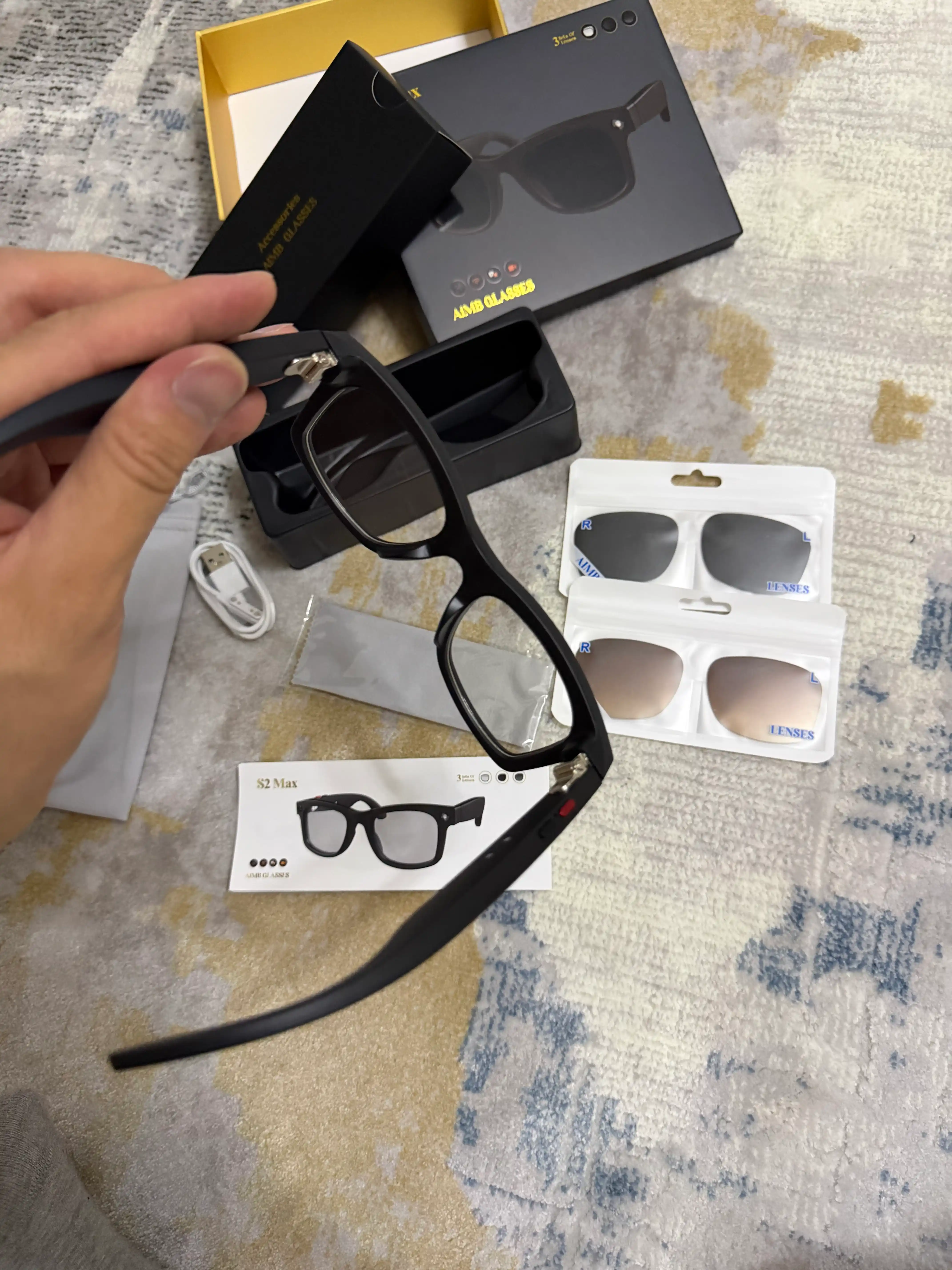 AI Vision Premium Smart Glasses – Kamera, Bluetooth, Real Vaqt Tarjimasi, HD Video