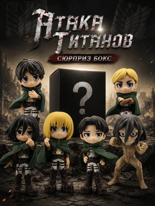 Anime surpriz boks Titanlar hujumi, Attack on titan blind box kolleksion anime haykalcha - 