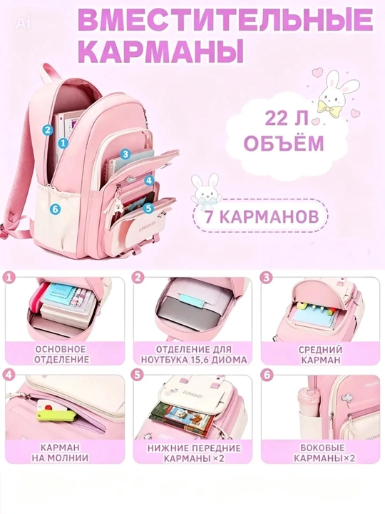 Школьный рюкзак , портфель для девочки ортопедический