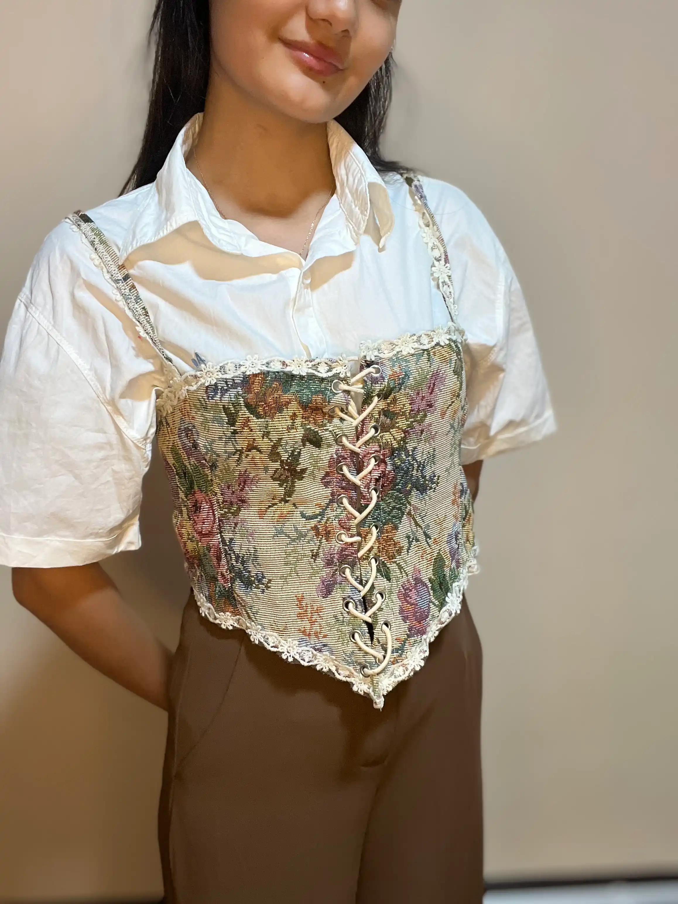 Женский корсет Vintage Floral – элегантная модель в ретро стиле, Корсет-топ