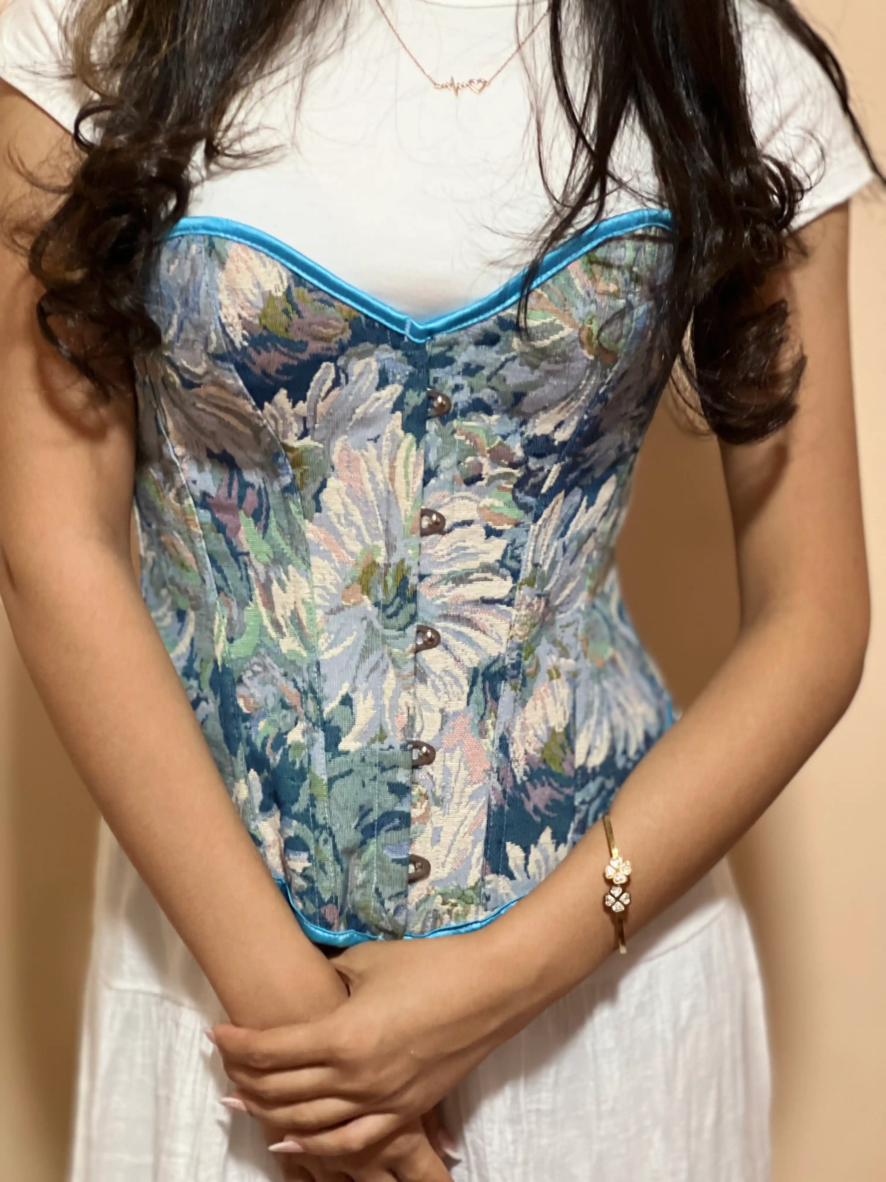 Vintage Floral ayollar korseti - retro uslubidagi nafis model