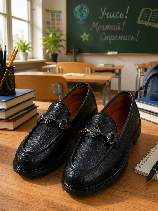 Детские школьные туфли, черные классические лоферы, школьная обувь, размер 28–39