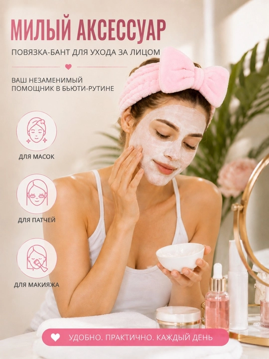 Kosmetik soch bog'ich maxrali, yuz yuvish va bo'yanish uchun