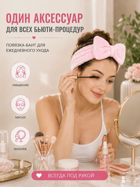 Kosmetik soch bog'ich maxrali, yuz yuvish va bo'yanish uchun