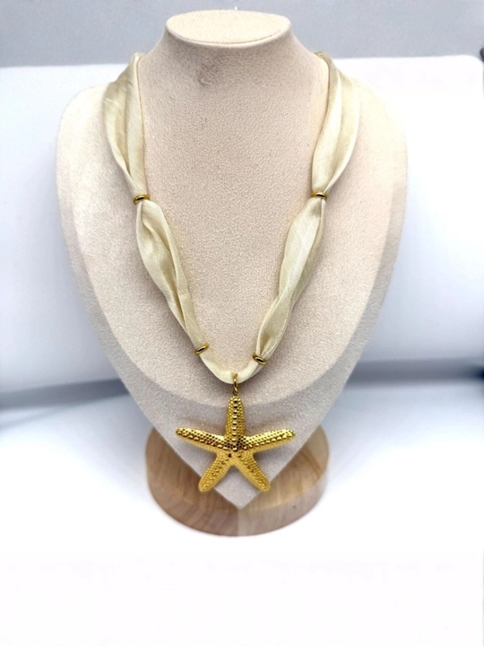 Ayollar uchun matoli choker kolye, tilla rang kulonli nafis va zamonaviy taqinchoq