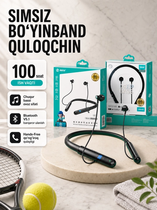 Спортивные Bluetooth наушники ZEQI ZE-T532, беспроводные, с микрофоном - 
