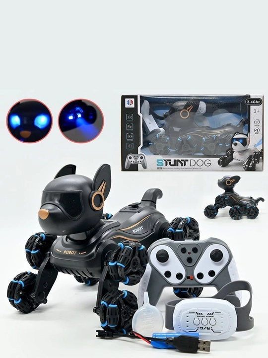 Радиоуправляемая собака-робот RC Stunt Dog 2.4GHz с пультом и браслетом - 