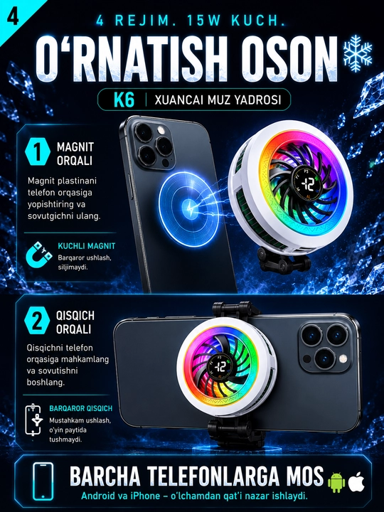 Telefon sovutgichi, gaming cooler, kulerlar, kuler pubg, telefon aksessuarlari, MEMO CX07