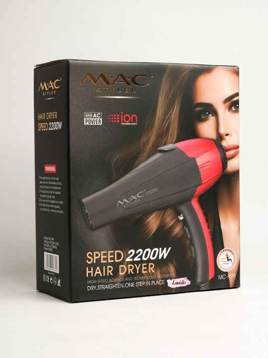 Professional fen soch quritgich MAC styler MC-6641, quritish va turmaklash uchun, 2400W