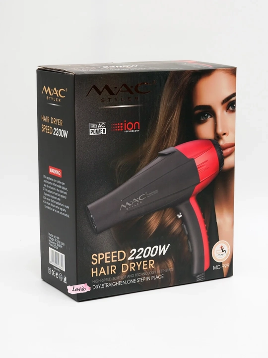 Professional fen soch quritgich MAC styler MC-6641, quritish va turmaklash uchun, 2400W