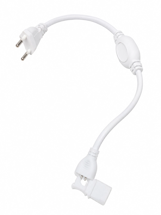 Kabel LED lenta uchun, 220V vilkali, tugmali o‘chirgich