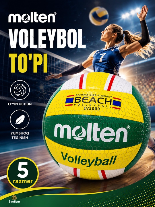Voleybol to‘pi, mashq to‘pi, o‘lchami 5 - 
