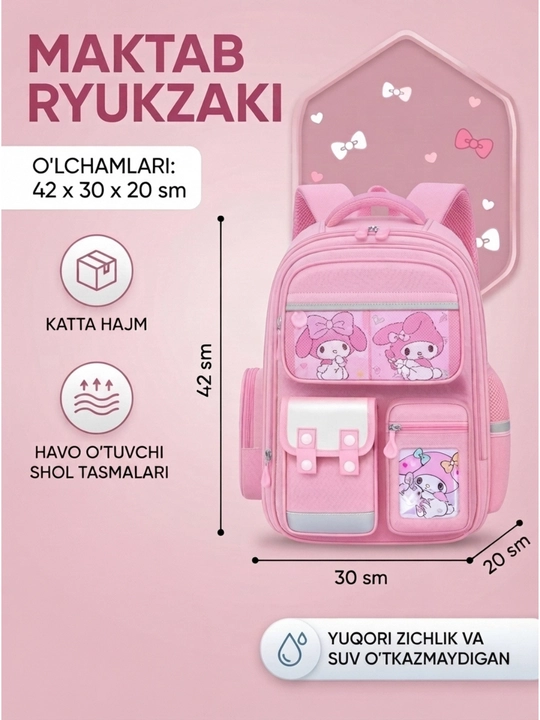 Qizlar uchun maktab ortopedik ryukzak, o'smir yoshdagi bolalar uchun maktab sumkalar
