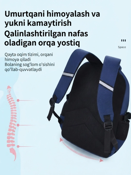 Maktab uchun ortopedik ryukzak, o'smir yoshdagi bolalar uchun maktab sumkalar
