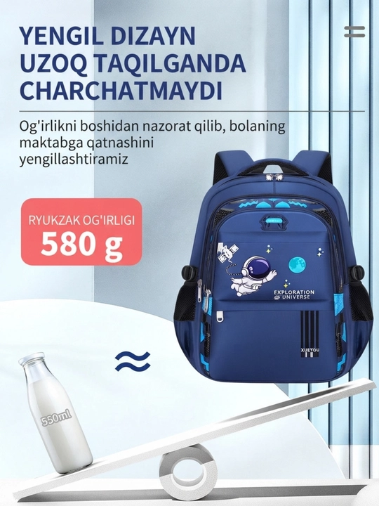 Maktab uchun ortopedik ryukzak, o'smir yoshdagi bolalar uchun maktab sumkalar