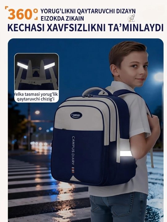 Maktab uchun ortopedik ryukzak, o'smir yoshdagi bolalar uchun maktab sumkalar