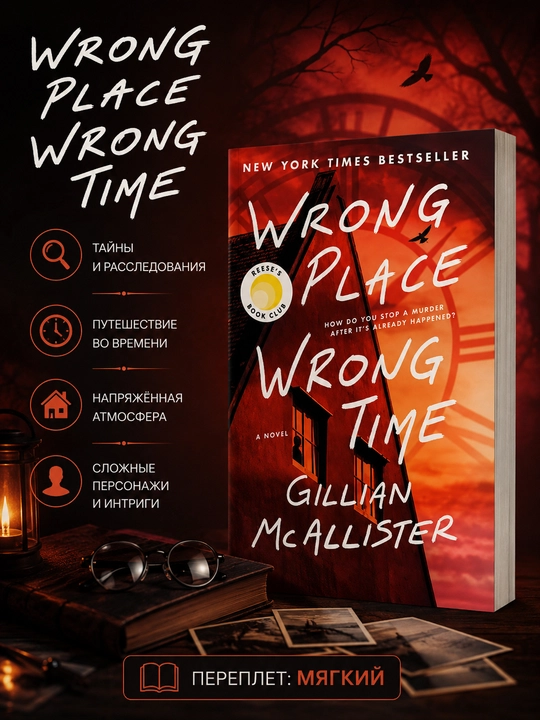 Книга Wrong Place Wrong Time Gillian McAllister на английском языке мягкий переплет - 
