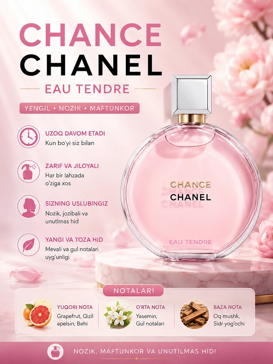 Chance Eau Splendide, Eau Fraîche и Eau Tendre женский парфюм 100 мл - 