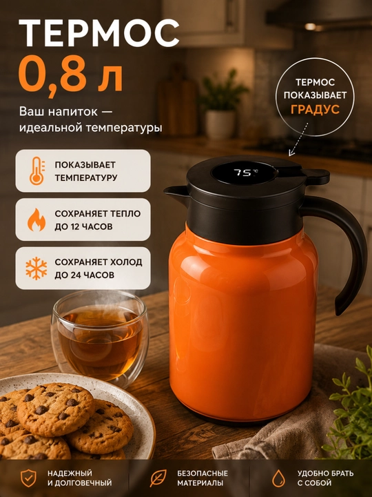 Термос 0.8 л - 