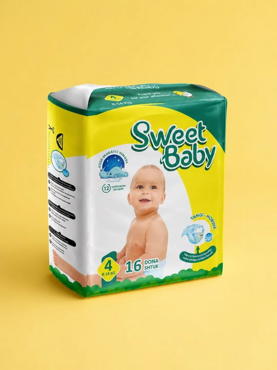 Подгузники "Sweet Baby", для детей, размеры 1-6, подгузники