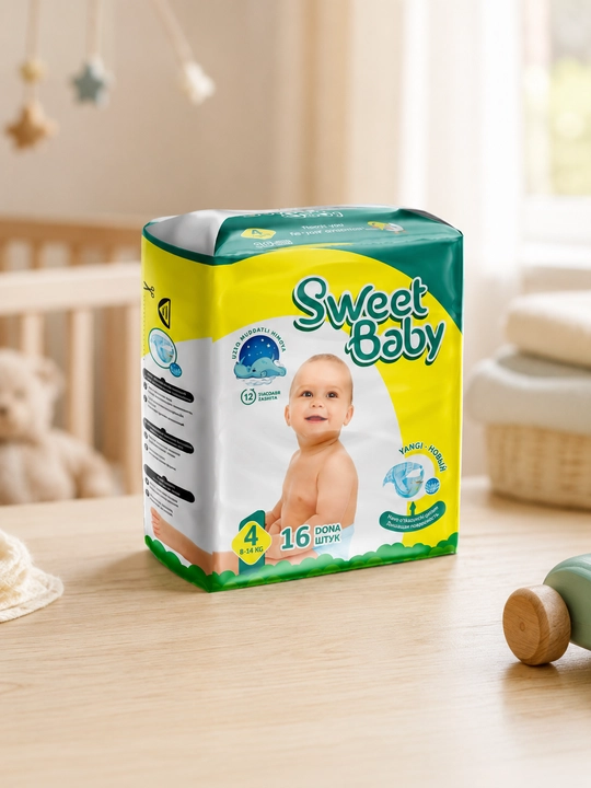Подгузники "Sweet Baby", для детей, размеры 1-6, подгузники