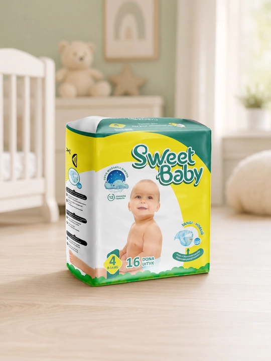 Подгузники "Sweet Baby", для детей, размеры 1-6, подгузники