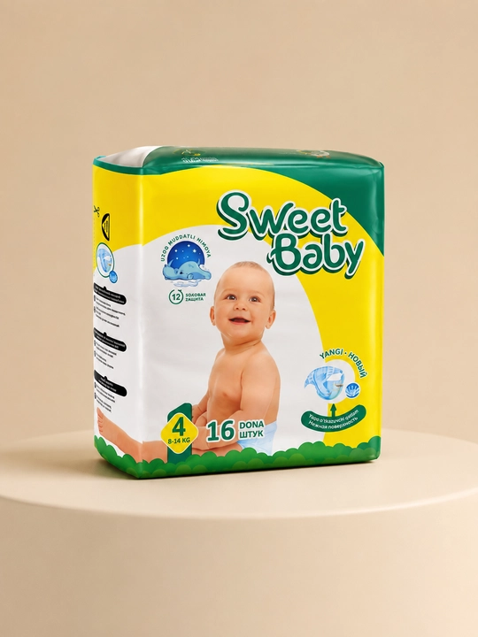 Подгузники "Sweet Baby", для детей, размеры 1-6, подгузники