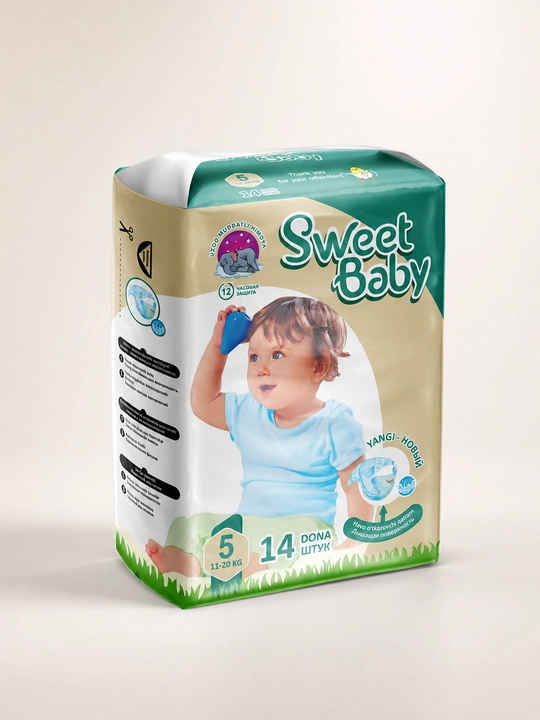 Подгузники "Sweet Baby", для детей, размеры 1-6, подгузники