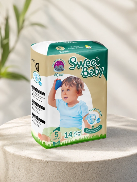 Подгузники "Sweet Baby", для детей, размеры 1-6, подгузники