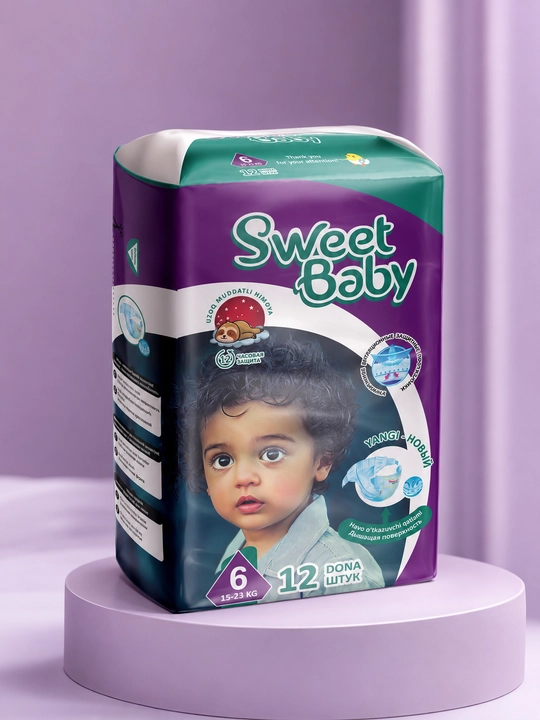 Подгузники "Sweet Baby", для детей, размеры 1-6, подгузники