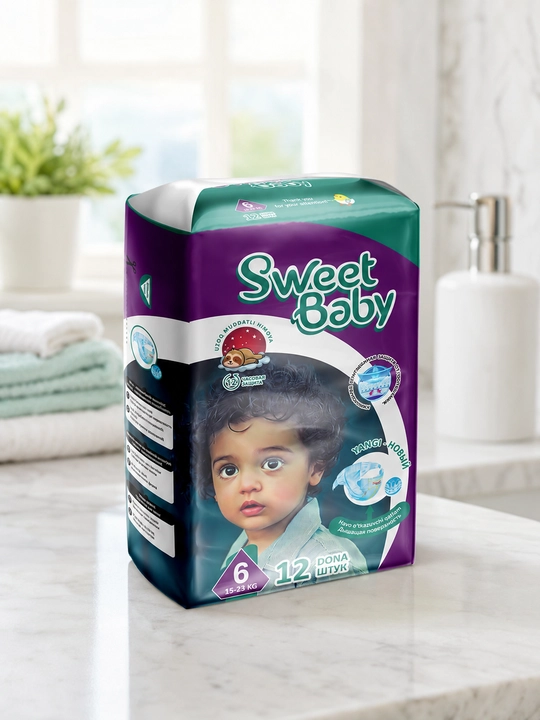 Подгузники "Sweet Baby", для детей, размеры 1-6, подгузники