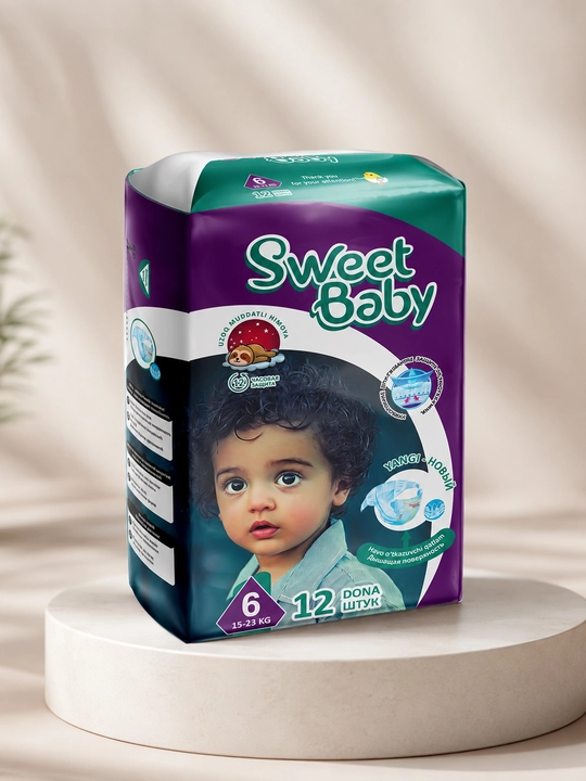 Подгузники "Sweet Baby", для детей, размеры 1-6, подгузники