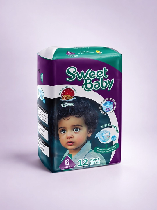 Подгузники "Sweet Baby", для детей, размеры 1-6, подгузники