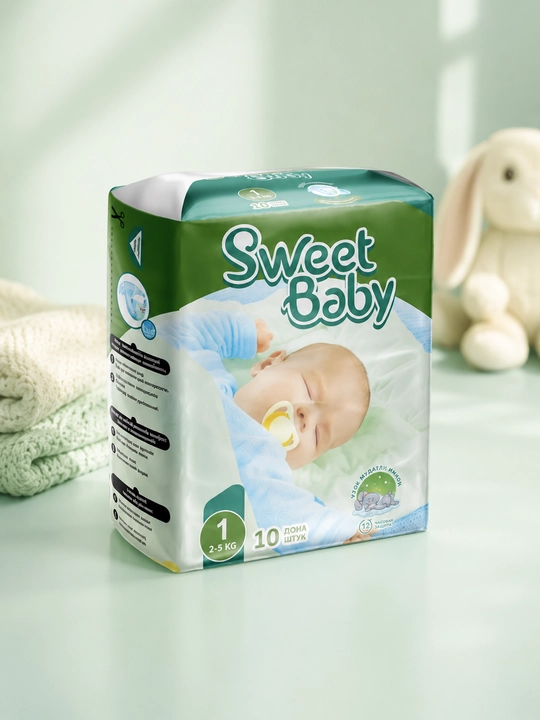 Подгузники "Sweet Baby", для детей, размеры 1-6, подгузники