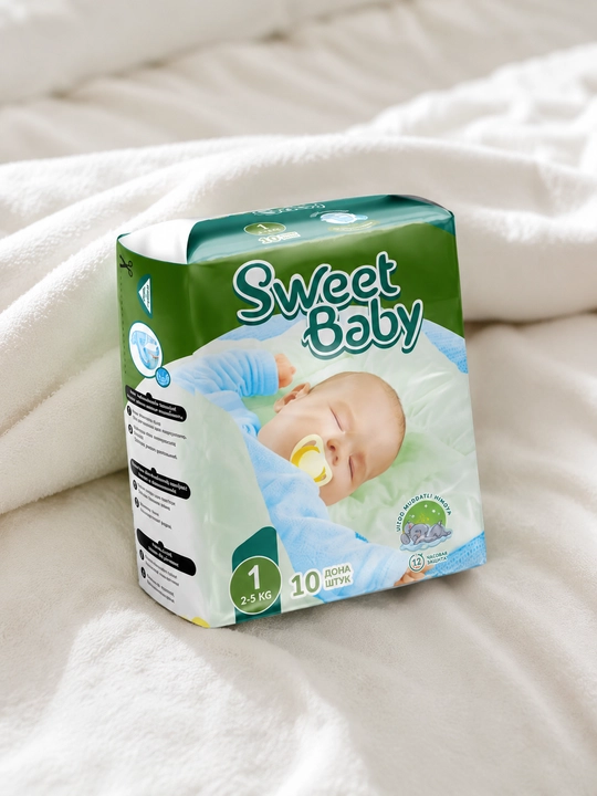 Подгузники "Sweet Baby", для детей, размеры 1-6, подгузники