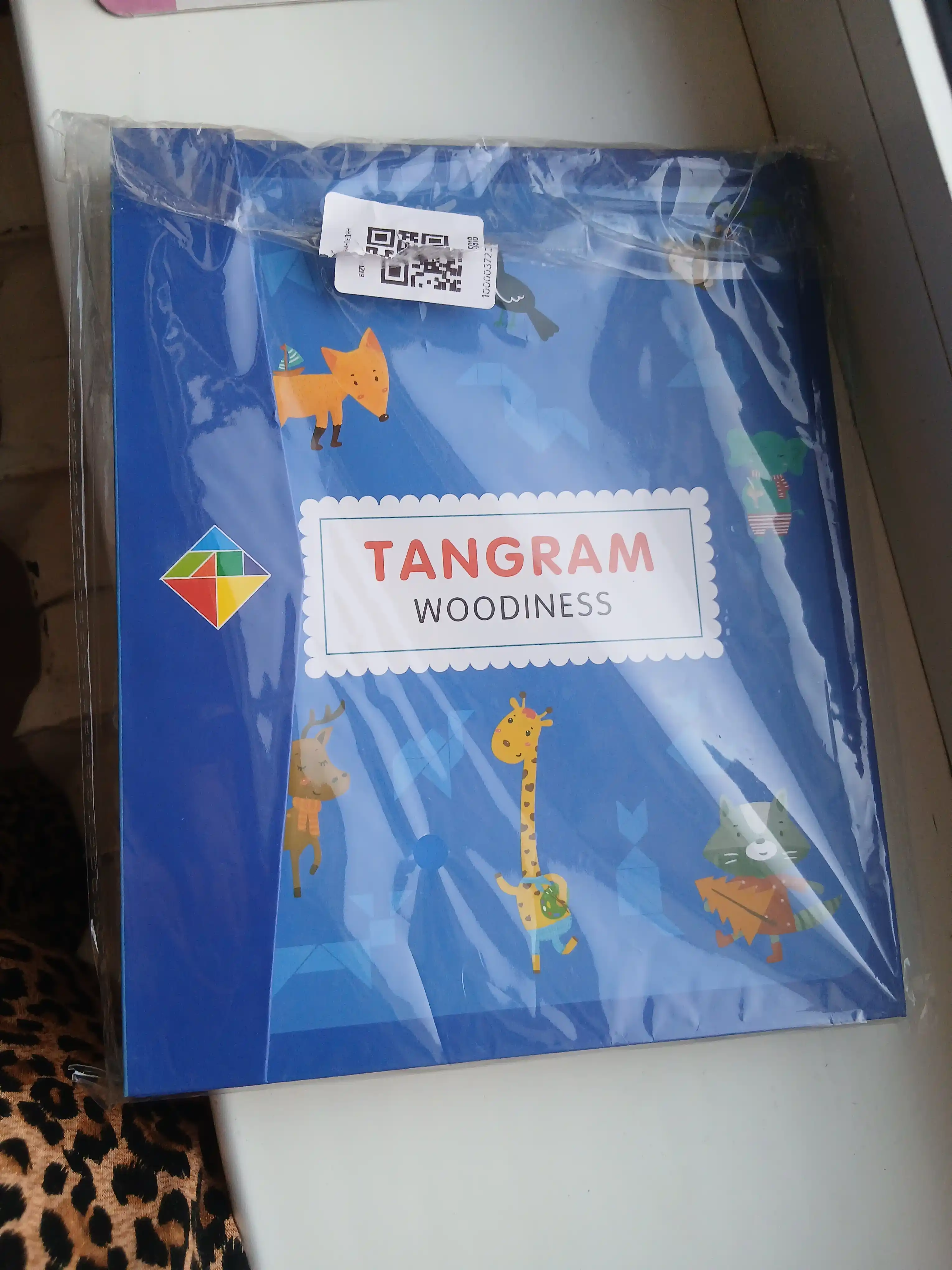 Ta'limiy yog'och jumboq o'yini Tangram, magnitli, tangram vazifalar bilan, tetris