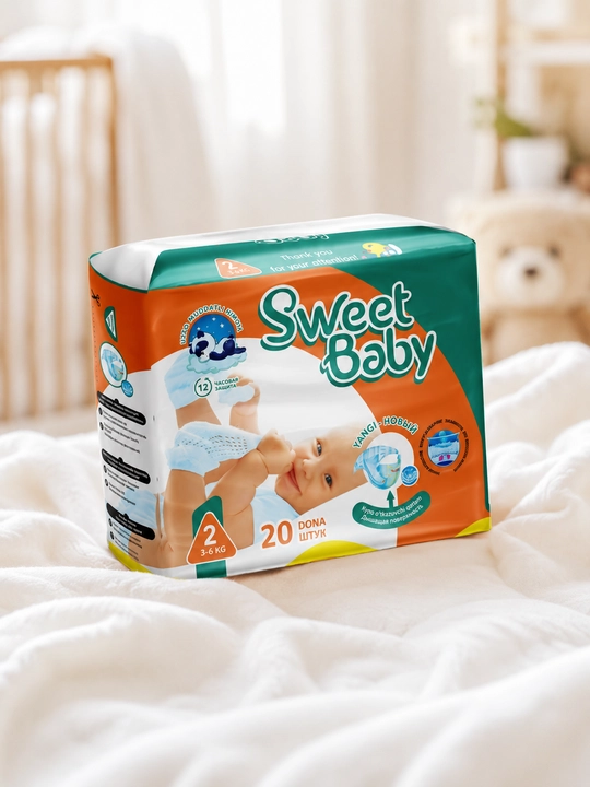 Подгузники "Sweet Baby", для детей, размеры 1-6, подгузники