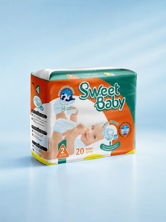 Подгузники "Sweet Baby", для детей, размеры 1-6, подгузники