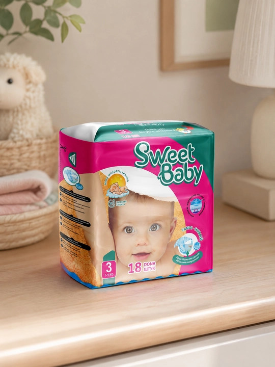 Подгузники "Sweet Baby", для детей, размеры 1-6, подгузники