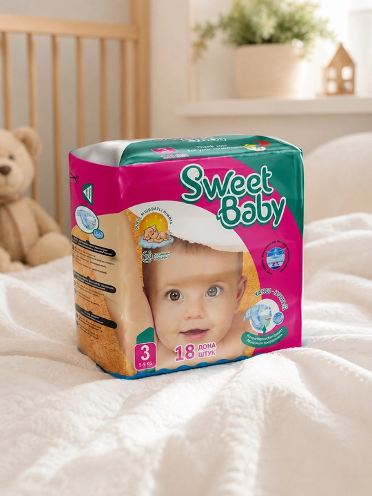 Подгузники "Sweet Baby", для детей, размеры 1-6, подгузники
