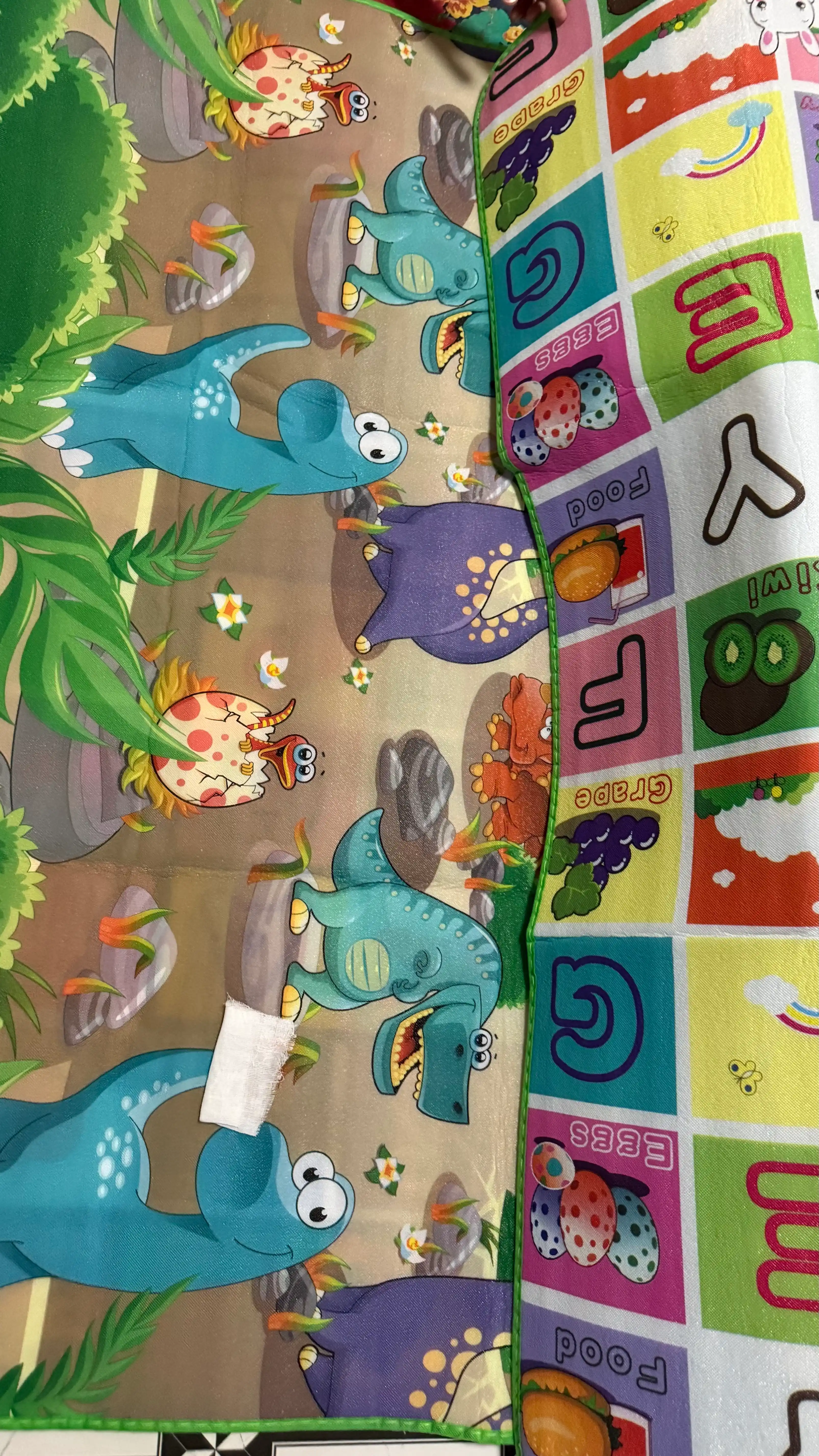 Детский коврик FIDGO для ползания и игр, мягкий, двусторонний